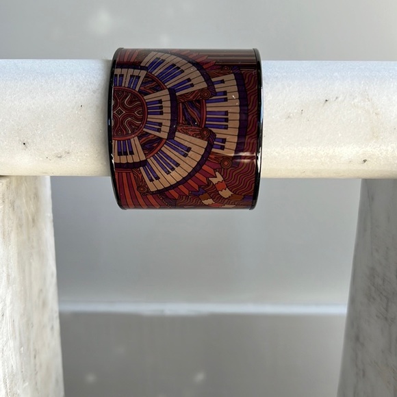 Hermès Mega Wide Enamel Bangle size 65 - Picture 11 of 12